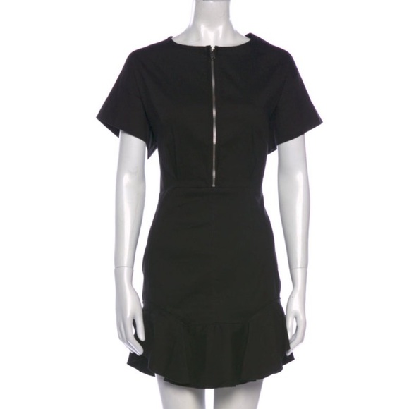 Isabel Marant Etoile Black Zippered Mini Dress Size 8 - Picture 3 of 4